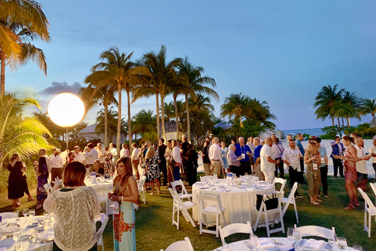 Healthtac east 2019 reception and dinner on grand lawn, baha mar