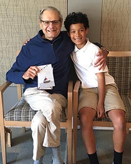 Derek Diniz with Herb Silvers, Navy WWII Veteran