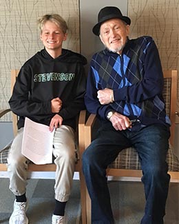 Carter Comolli with Richard Hornick, who took part in NASA Apollo Programs