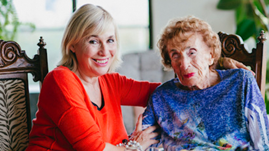 Director robin leacock and her mother stella.