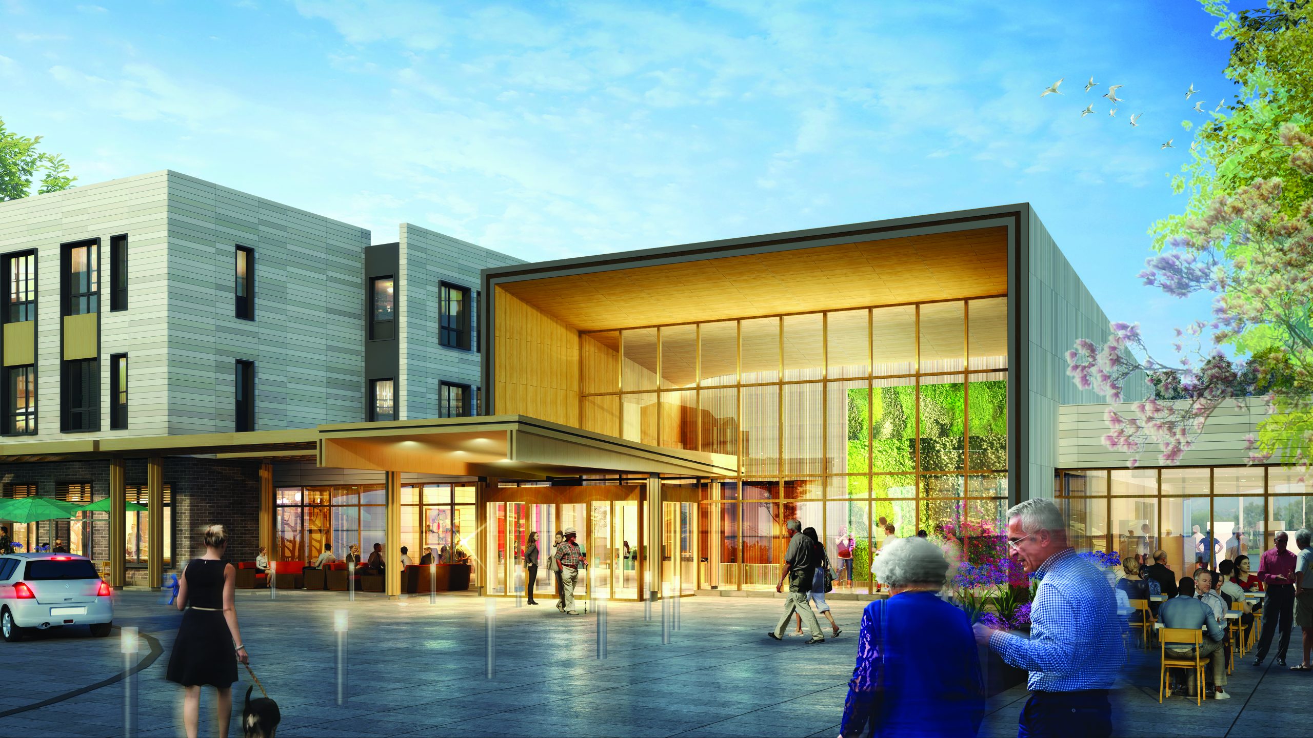 The baldwin rendering front entrance