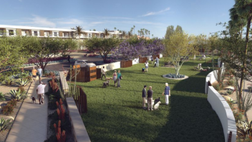 Rendering of Living Out's dog park