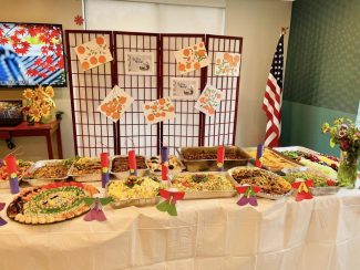 ChuSeok (Korean Thanksgiving) food and decorations