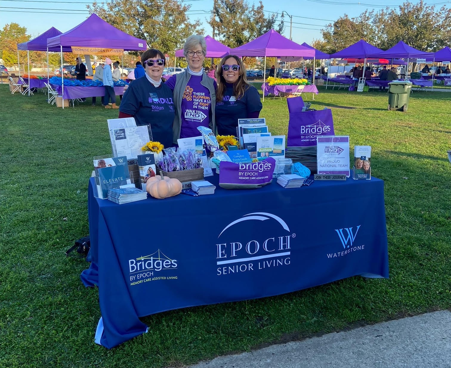 Team Bridges' Walk to End Alzheimer's table