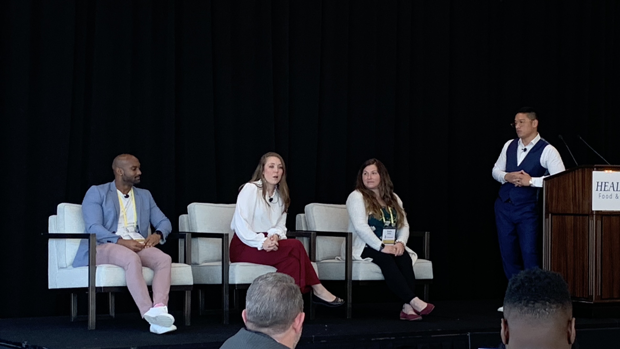 A Future of Dining Excellence panelists: Burrows, Calhoun, Watts and Lo